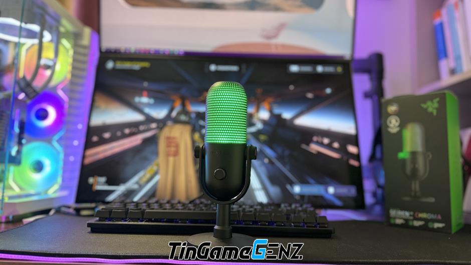 Razer Seiren V3 Chroma: Microphone hoàn hảo cho livestream và sản xuất nội dung chuyên nghiệp