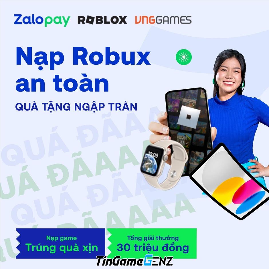 Roblox - VNG ra mắt cổng nạp mới với ưu đãi hấp dẫn.