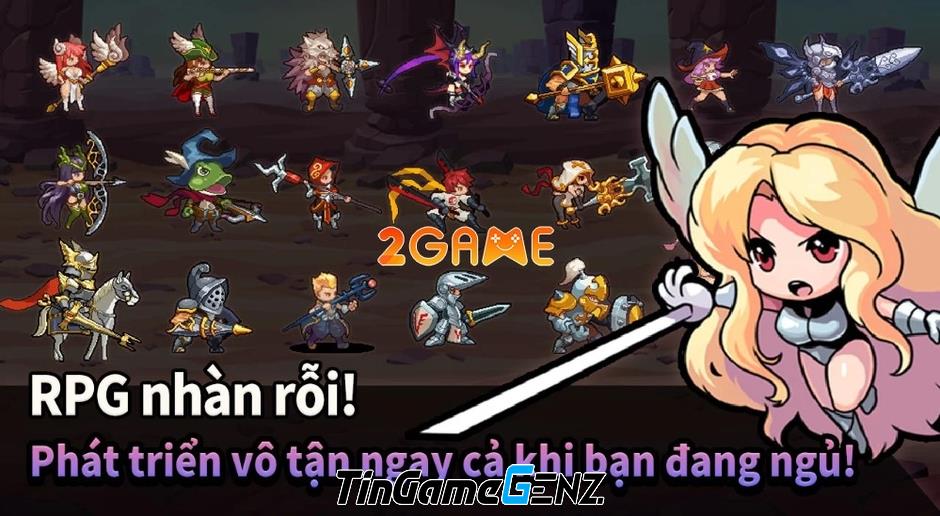 Rush Knights Idle RPG: Game nhập vai với nhân vật pixel siêu xịn