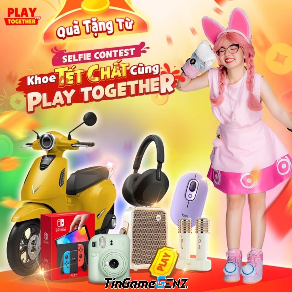 Sắm Tết theo cách game thủ Play Together VNG: Selfie chất Tết, nhận quà công nghệ hấp dẫn