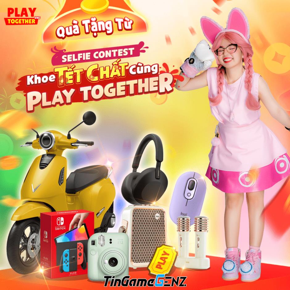 Sắm Tết theo game Play Together VNG: Selfie chất Tết, nhận quà công nghệ hấp dẫn