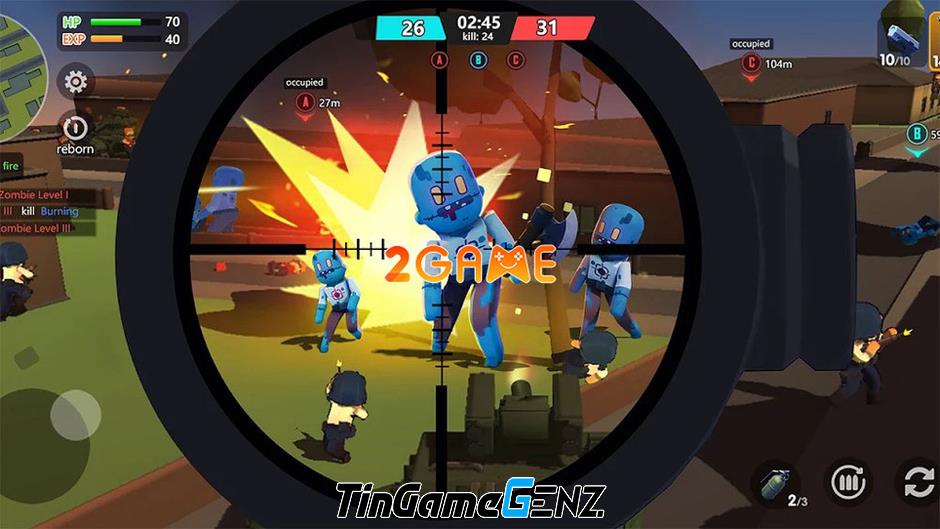 Sắm vai chiến binh xuất sắc trong game hành động Fire War: Gunfight King