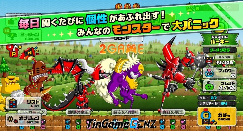 Sáng tạo quái vật độc nhất vô nhị trong game Monster Create