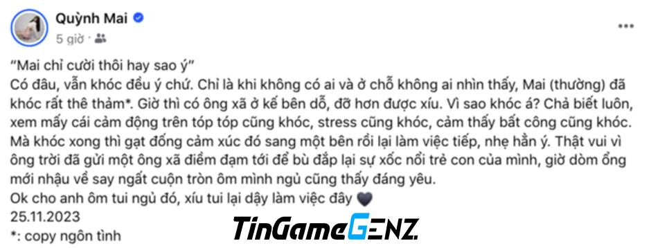 Sau tháng kết hôn, Mai Dora chấn động khi tiết lộ bí mật đáng ngạc nhiên.