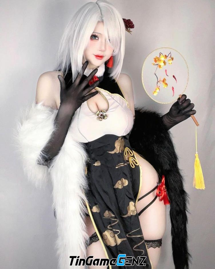 Shenhe cosplay xuất sắc trong Genshin Impact