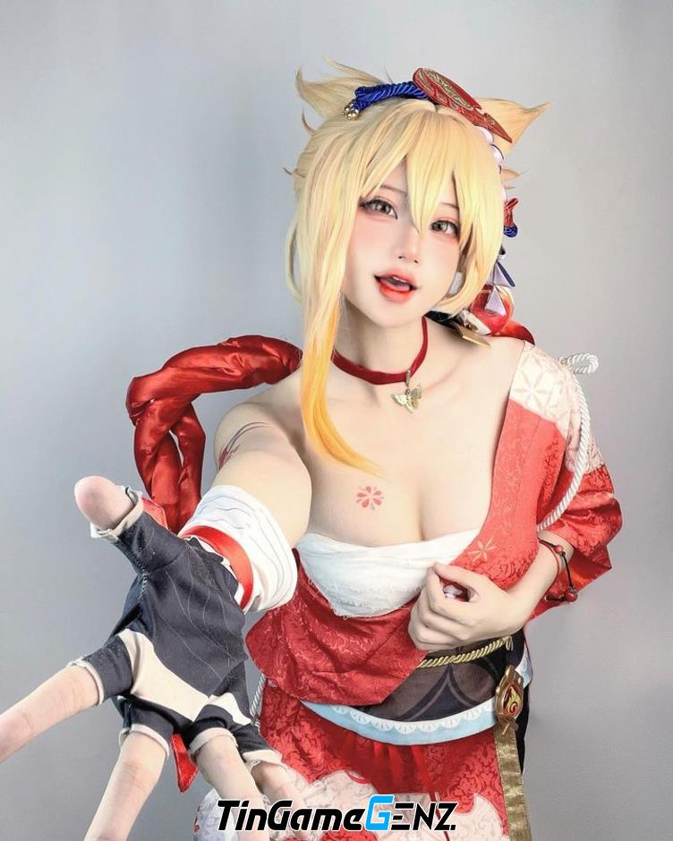 Shenhe cosplay xuất sắc trong Genshin Impact