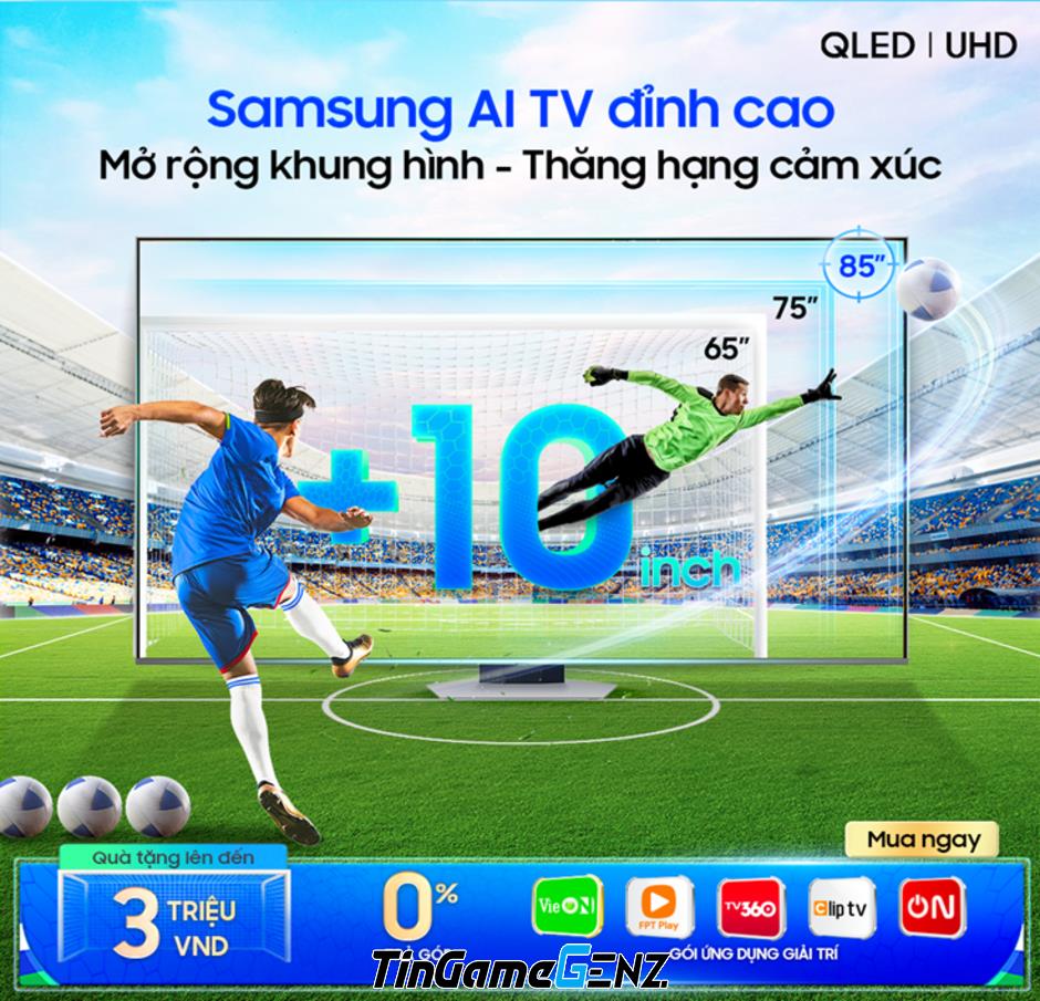 Smart TV Samsung giảm giá mạnh cho mùa Euro 2024: Chọn AI Mạnh, Hoàn tiền càng mạnh