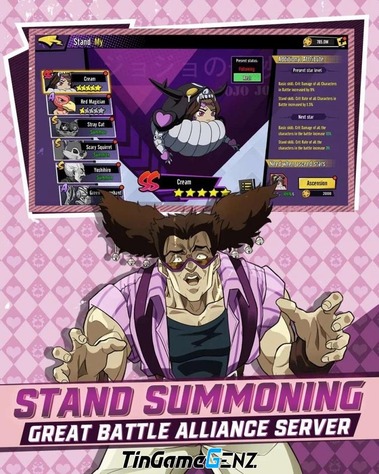 Stand Legends - Game JoJo's Bizarre Adventure mới ra mắt.