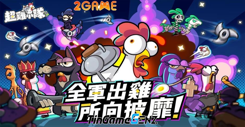 Super Chicken Team: Trò chơi hành động roguelike vui nhộn về đội quân gà siêu anh hùng.