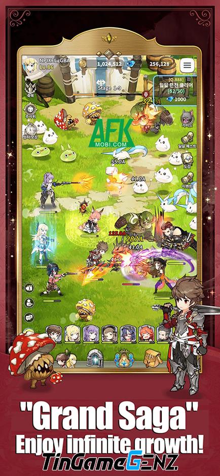 Tập hợp hiệp sĩ cứu lấy nhân loại trong Gran Saga Idle: KNIGHTS x KNIGHTS