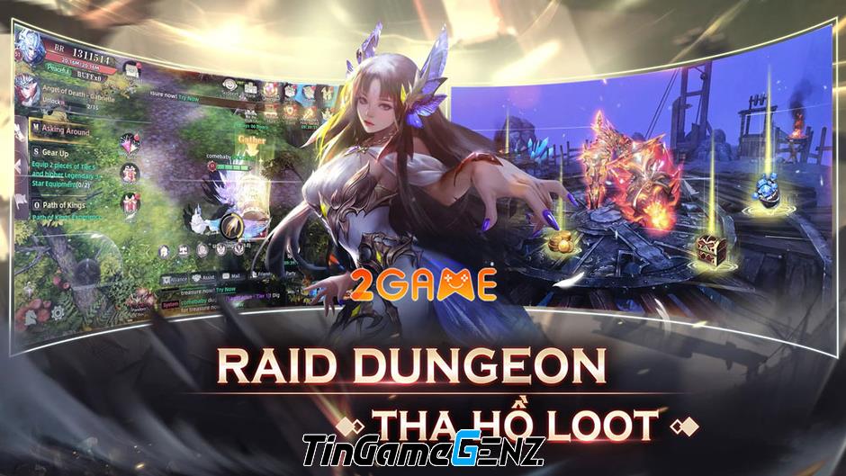 Tham gia chiến đấu căng thẳng trong game MMORPG Liên Minh Thiên Sứ Gamota.