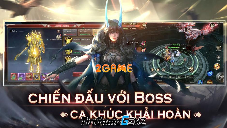 Tham gia chiến đấu căng thẳng trong game MMORPG Liên Minh Thiên Sứ Gamota.