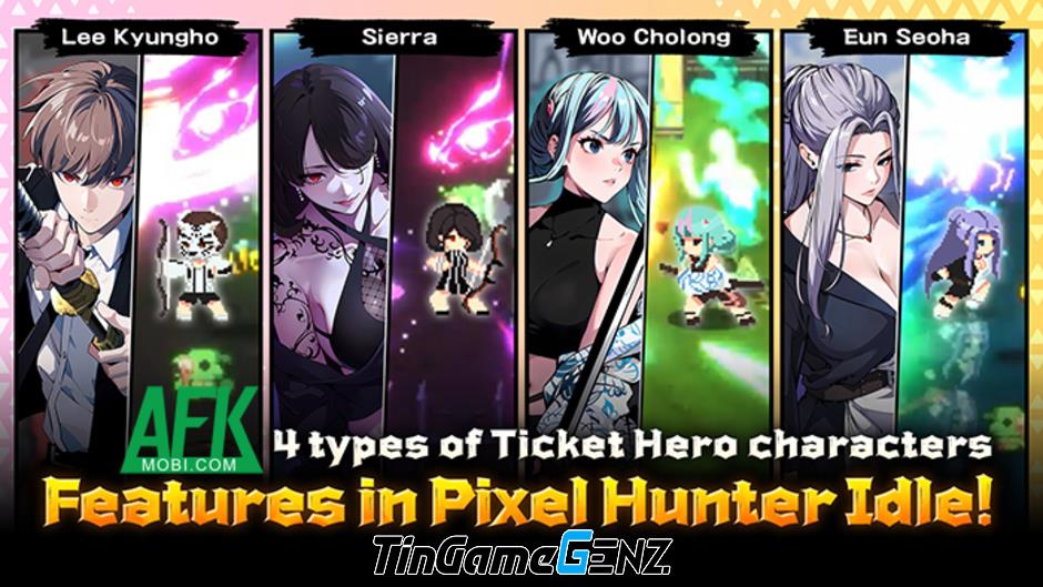 Tham gia Pixel Hunter Idle x TicketHero và trở thành thợ săn quái vật