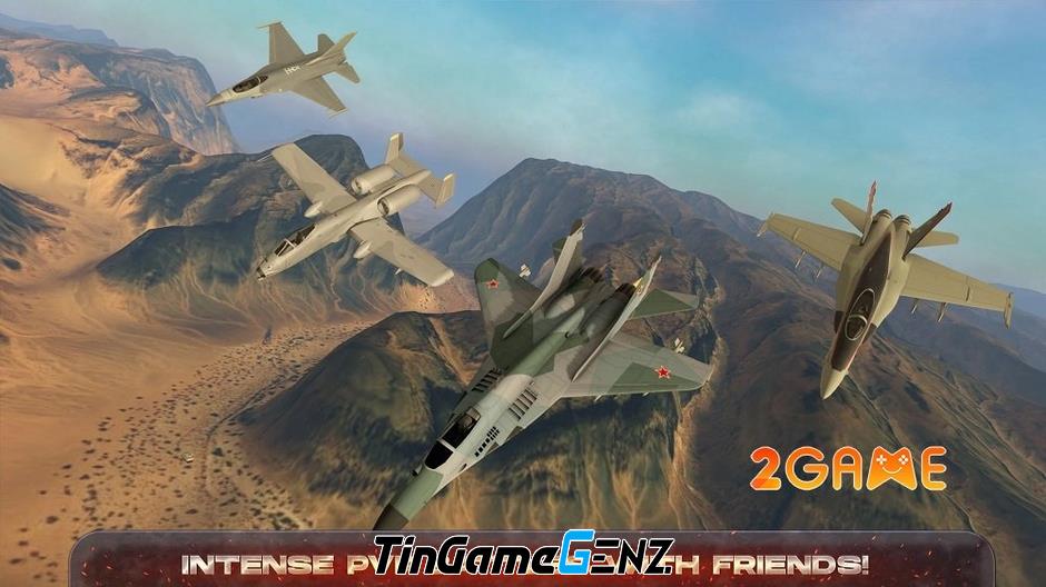 Tham gia trận không chiến gay cấn trong game AeroMayhem PvP