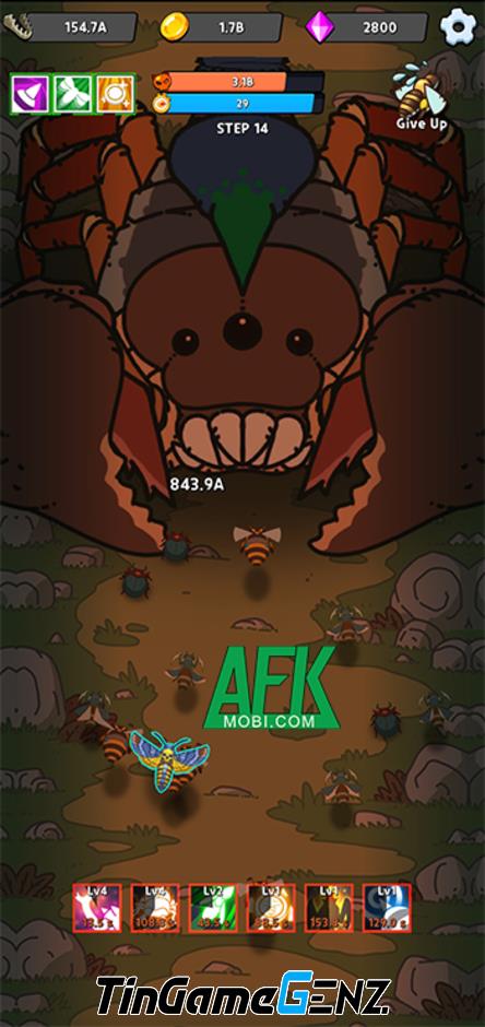 Tiêu diệt bọ cạp khổng lồ và côn trùng trong Tap Legion – Trải nghiệm game Idle AFK Battle hấp dẫn!