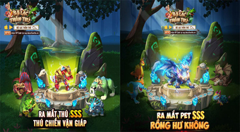 Tìm hiểu sức mạnh 4 Pet SSS mới trong game Bộ Lạc Thần Thú Mobile