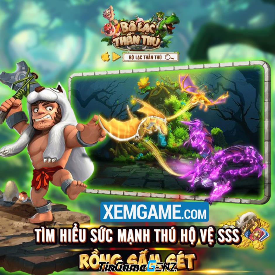 Tìm hiểu sức mạnh 4 Pet SSS mới trong game Bộ Lạc Thần Thú Mobile