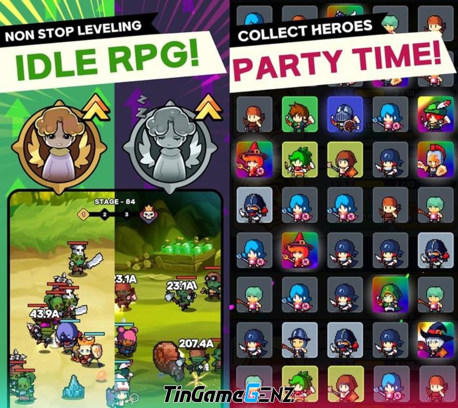 Tìm kiếm phù thủy trong game Tiny Quest: Idle RPG