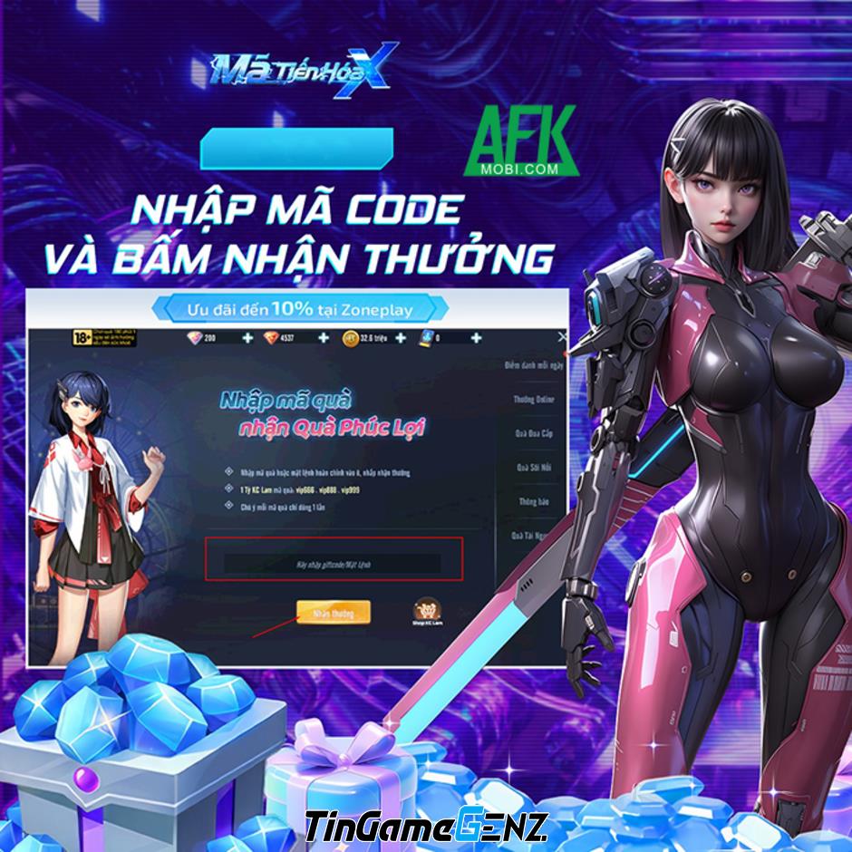 Tổng hợp gift code mới nhất của game Mã Tiến Hóa X trong tháng này