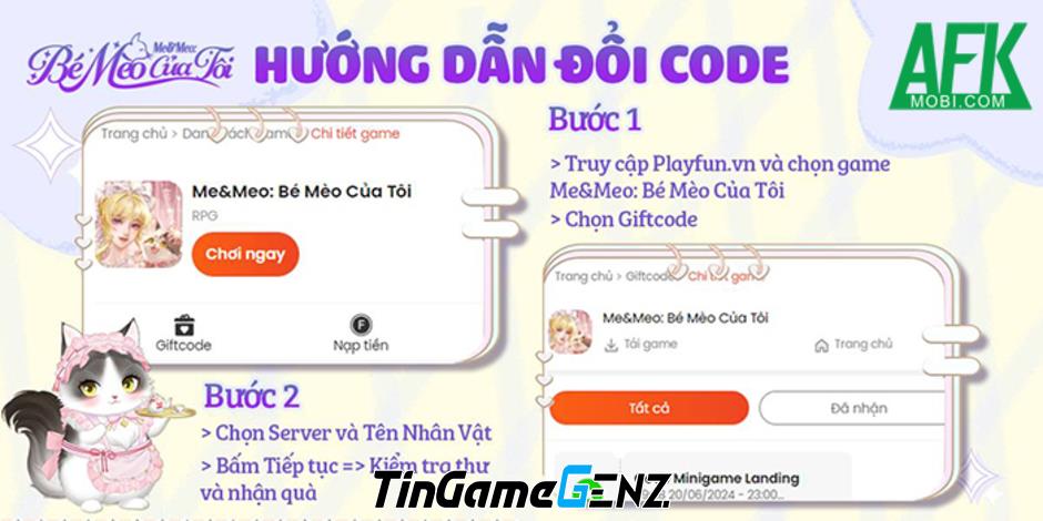 Tổng hợp gift code mới nhất game Me & Meo: Bé Mèo Của Tôi cho tháng này