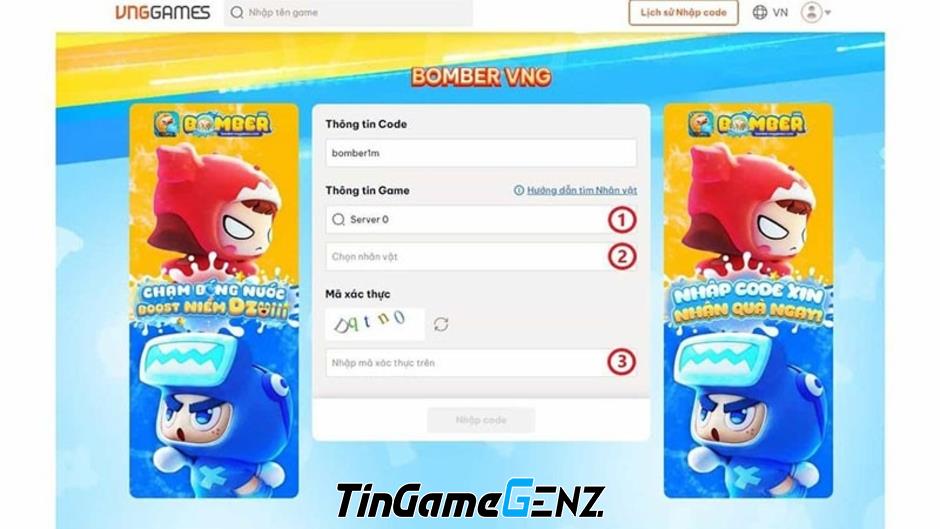 Tổng hợp mã game Bomber VNG mới nhất 2024 và hướng dẫn nhập code chi tiết