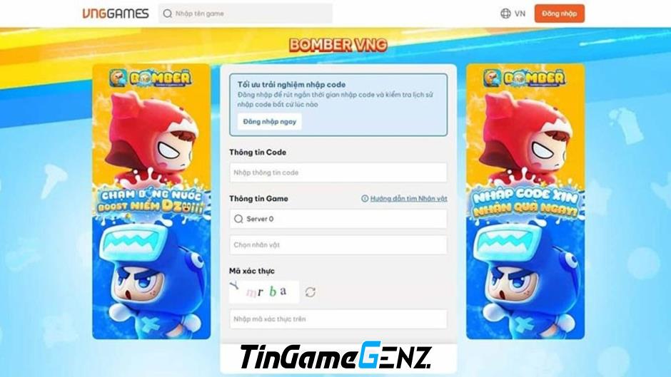 Tổng hợp mã game Bomber VNG mới nhất 2024 và hướng dẫn nhập code chi tiết