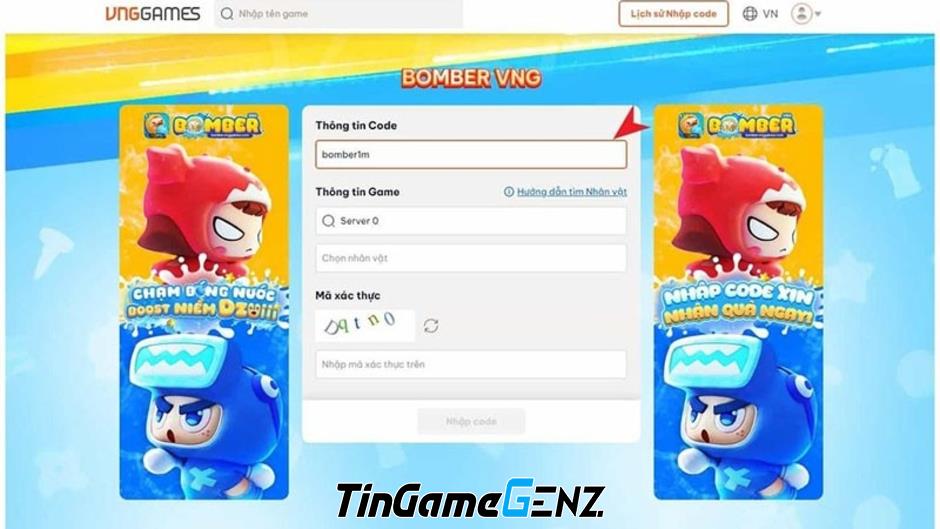 Tổng hợp mã game Bomber VNG mới nhất 2024 và hướng dẫn nhập code chi tiết