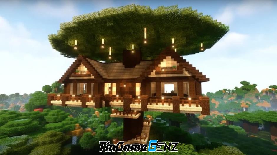 Top những ngôi nhà trên cây ấn tượng nhất để xây dựng trong Minecraft năm 2024 - Phần 2