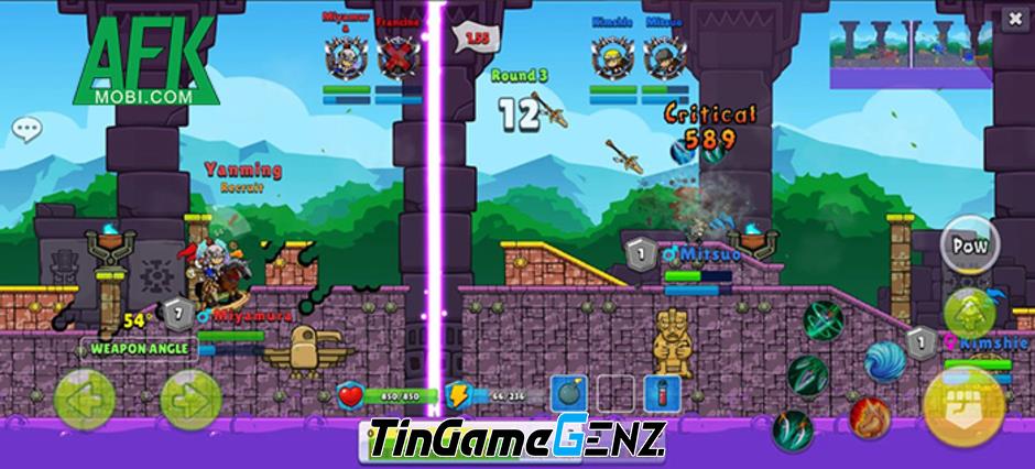 Toss Kingdom: Game bắn súng canh tọa độ đa người chơi không cần chờ lượt