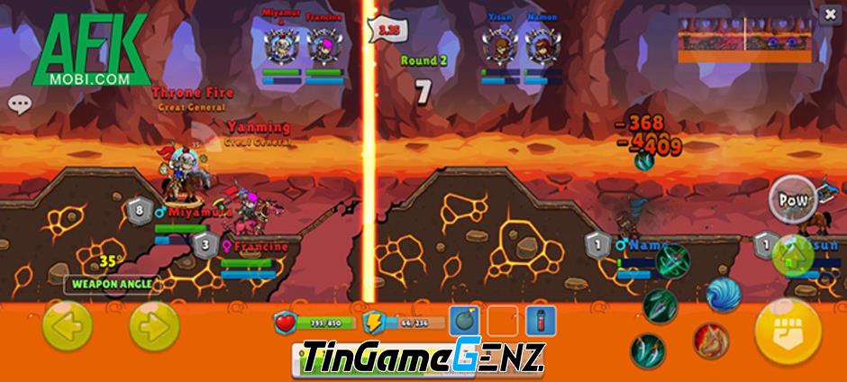 Toss Kingdom: Game bắn súng canh tọa độ đa người chơi không cần chờ lượt