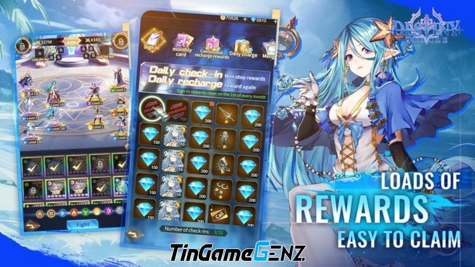 Trải nghiệm Destiny Oracle - Game thẻ tướng anime chất lượng cao