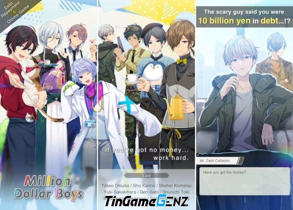 Trải nghiệm game otome lãng mạn Million Dollar Boys: Giải cứu chàng trai khỏi nợ nần