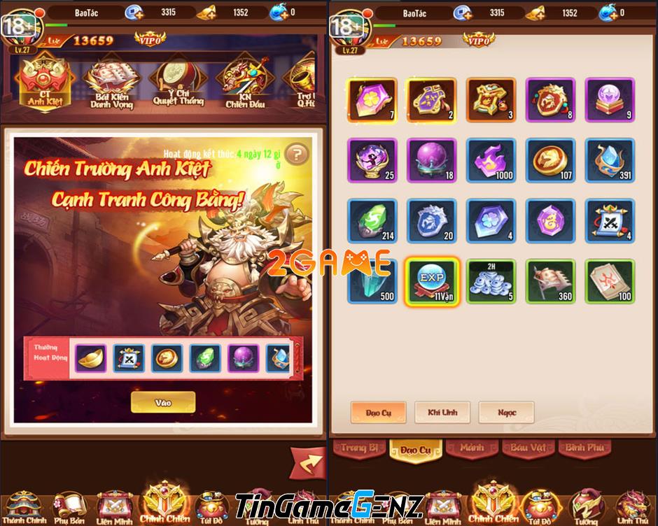 Trận chiến khốc liệt trong bom tấn game thẻ tướng 3Q Tướng Quân Dừng Bước