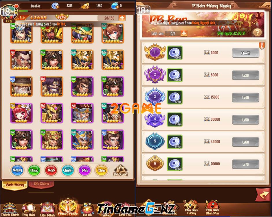 Trận chiến khốc liệt trong bom tấn game thẻ tướng 3Q Tướng Quân Dừng Bước