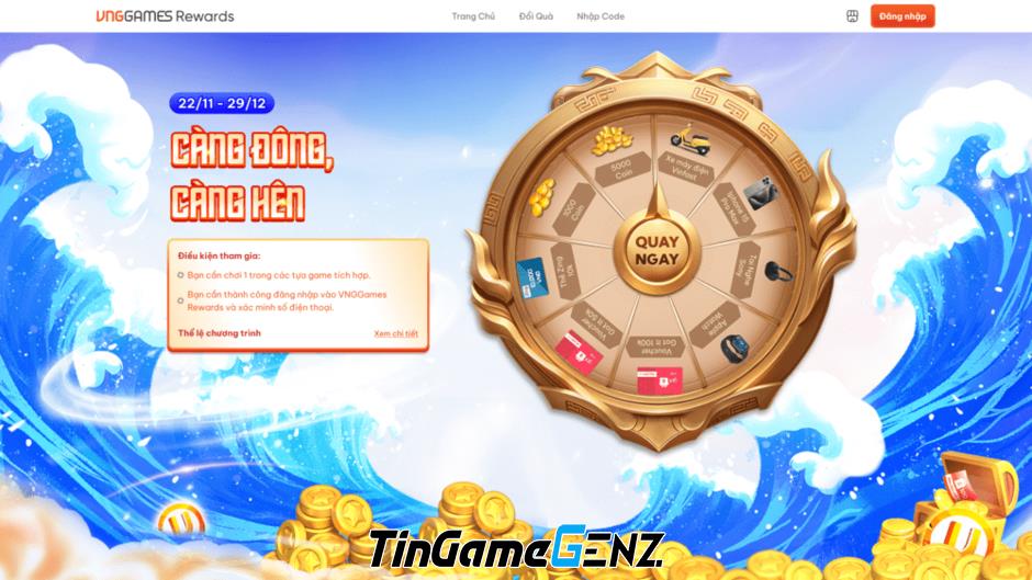 Tri ân 'khủng': VNGGames Rewards tặng xe máy điện Vinfast và iPhone 15 Pro Max cho game thủ.