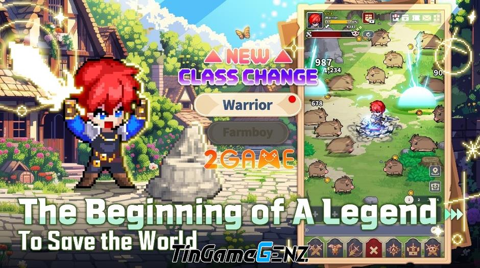 Trở thành chiến binh huyền thoại trong Warrior Raid: Idle RPG