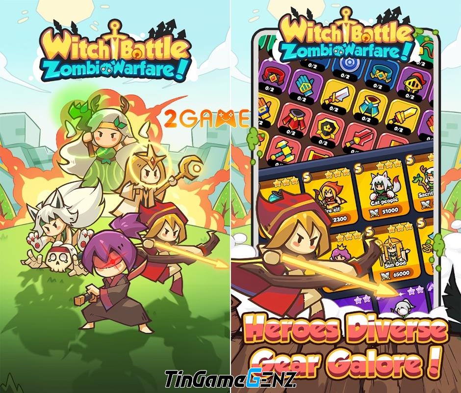 Trở thành phù thủy mạnh nhất trong Witch Battle: Zombie Warfare