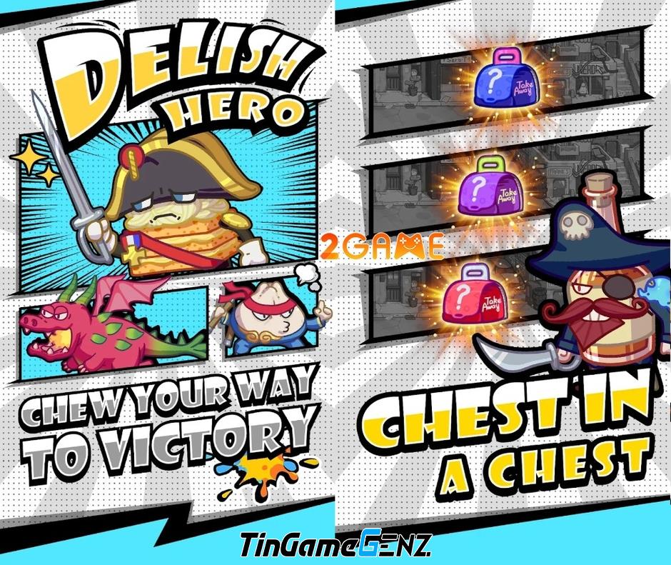 Trở thành siêu anh hùng thực phẩm trong game Delish Hero