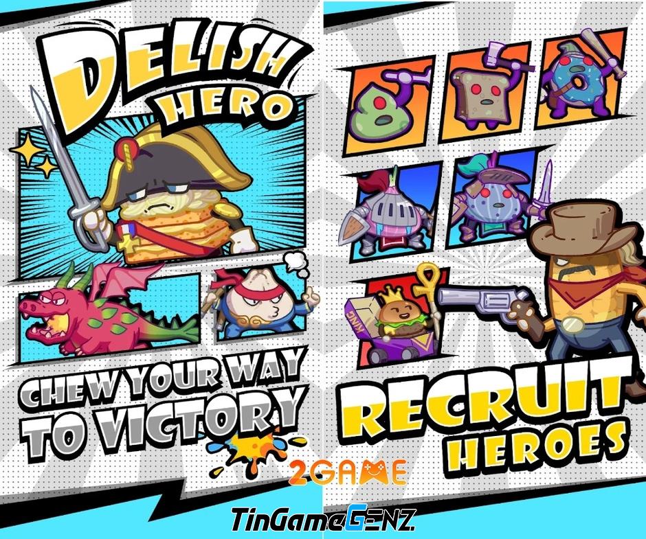 Trở thành siêu anh hùng thực phẩm trong game Delish Hero