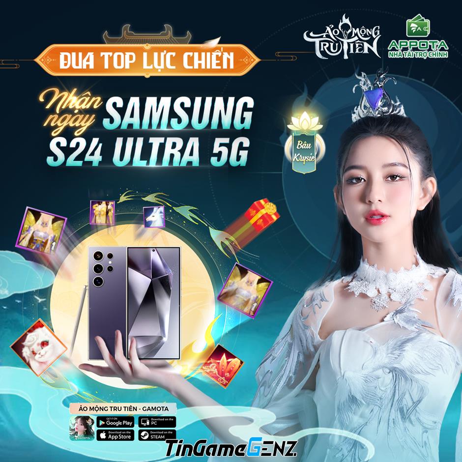 Tru Tiên Mobile chính thức ra mắt, Gamota tặng Samsung S24 Ultra cho game thủ