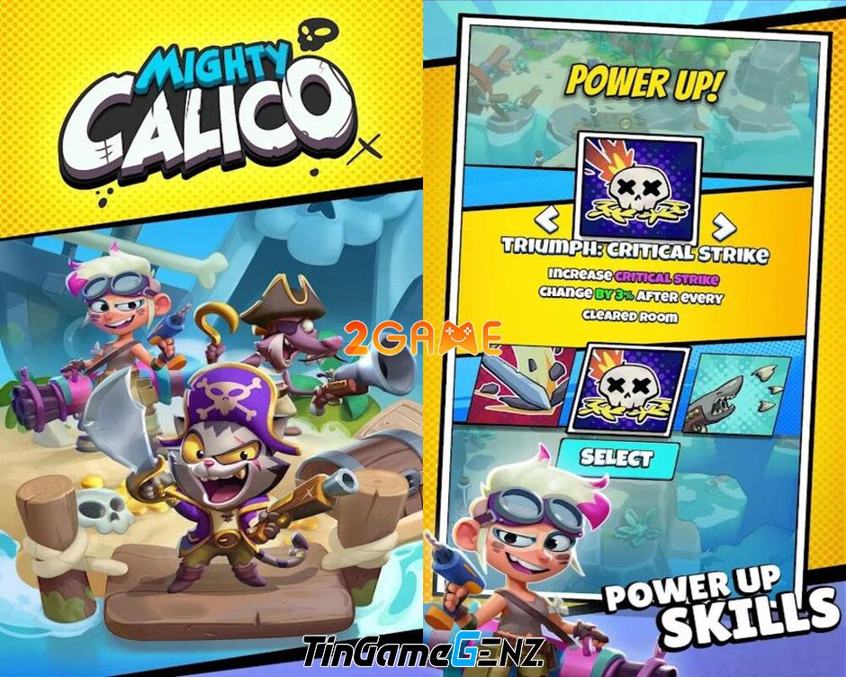 Truy tìm kho báu cùng chú mèo cướp biển trong game nhập vai Mighty Calico