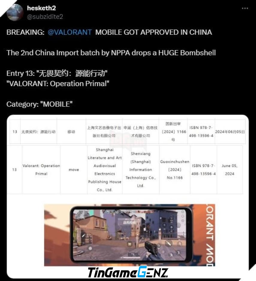 Valorant Mobile chính thức ra mắt tại Trung Quốc