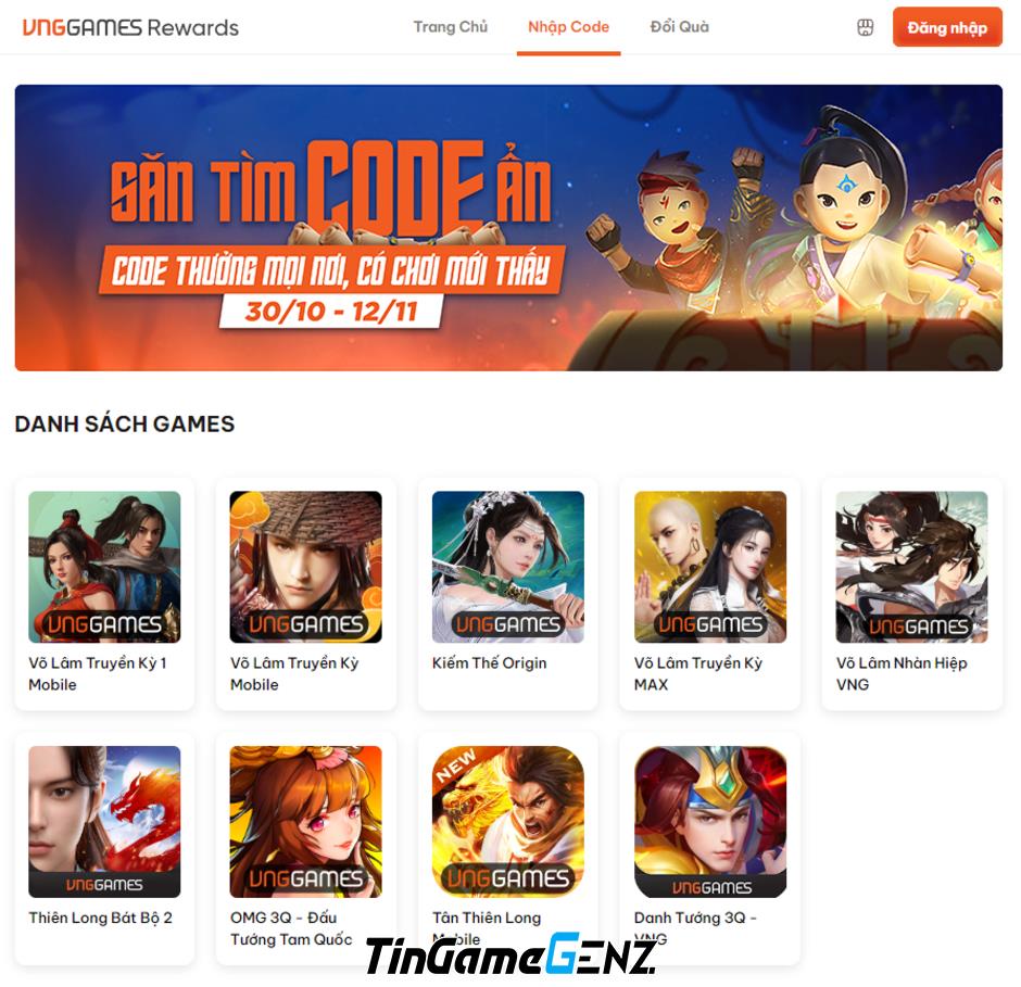 VNGGames Rewards: Nạp và đổi code in-game cùng không chỉ khấu trừ!