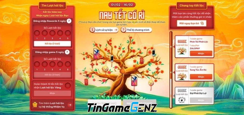 VNGGames Rewards tổ chức sự kiện Tết Giáp Thìn với nhiều giải thưởng hấp dẫn