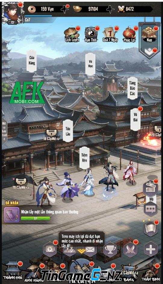 Võ Lâm Ngũ Bá RPG Idle - Game kiếm hiệp Kim Dung dễ chơi và nghiện