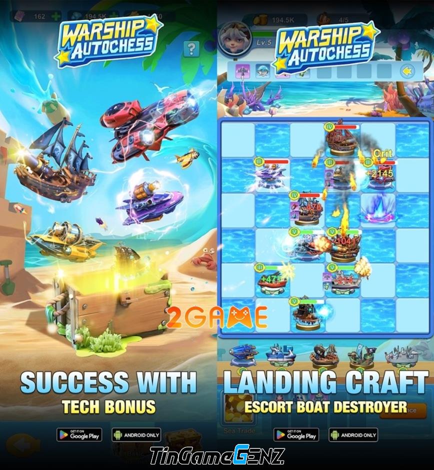 Warship Auto Chess: Chế độ PVE mới lạ trong thể loại auto chess