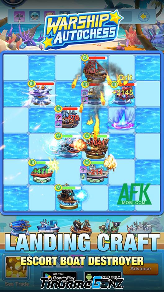 Warship Auto Chess: PVE - Biến thể cờ tự động mang trải nghiệm mới