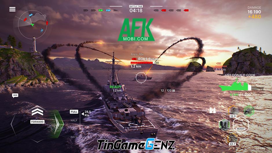 Warships Mobile 2: Trò chơi thủy chiến trực tuyến với đồ họa ấn tượng