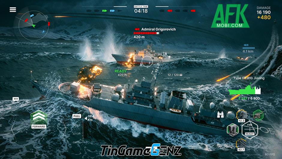 Warships Mobile 2: Trò chơi thủy chiến trực tuyến với đồ họa ấn tượng