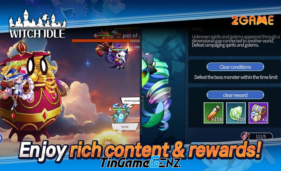 Witch Idle: Thế giới phép thuật rực rỡ